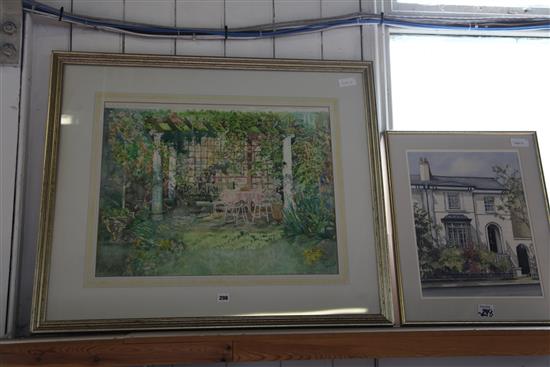 Two watercolours by Sue Kavanagh and Kate Dicker